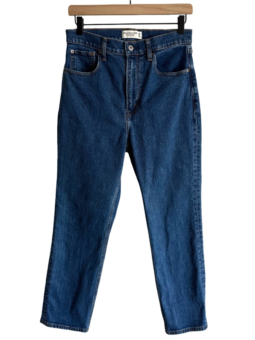 Abercrombie & Fitch Curve Love The Ankle Straight Ultra High Rise Jeans 28 6